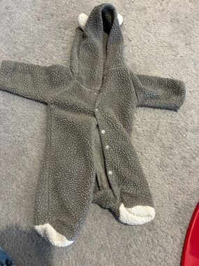 Cozy Teddy Fleece Hooded One-Piece